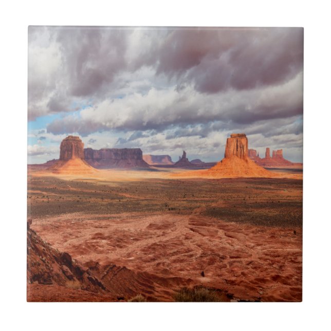 Monument Valley liggande, AZ Kakelplatta (Framsidan)