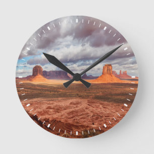 Monument Valley liggande, AZ Rund Klocka