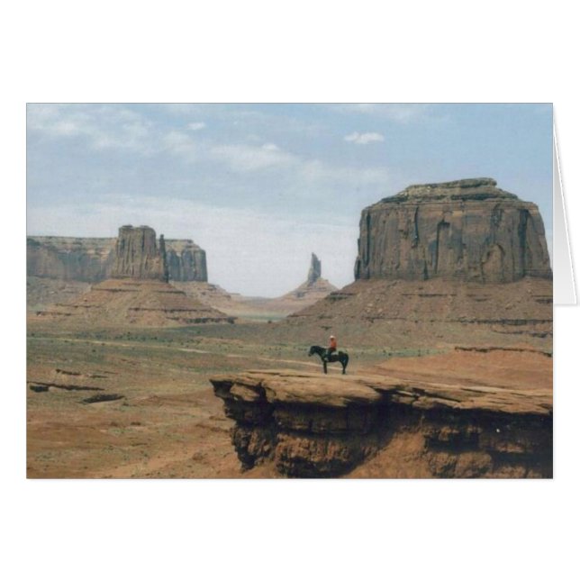 Monument Valley med Cowboy OBS Kort (Framsidan Horizontal)