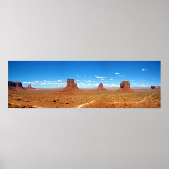 Monument Valley mellan Arizona och Utah Poster (Framsidan)