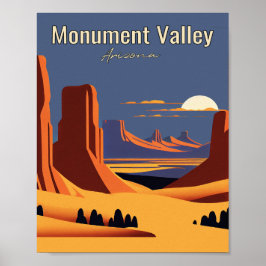 Monument Valley Minimalist Vintage affisch Art