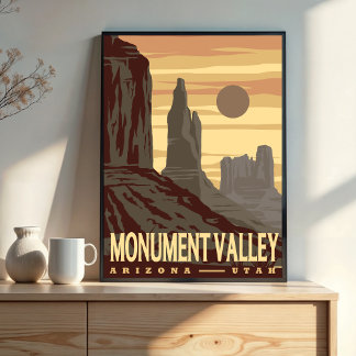 Monument Valley National Park Desert Landscape Poster