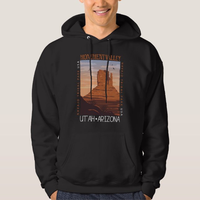 Monument Valley Navajo Tribal Park Distress Hoodie (Framsida)