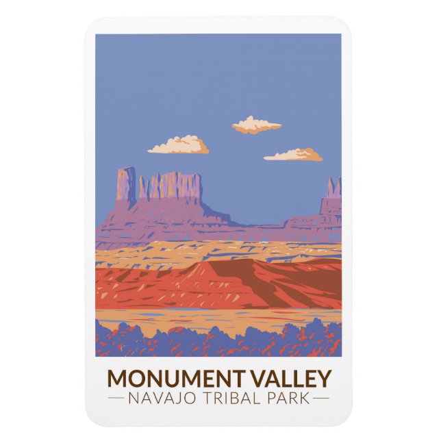Monument Valley Navajo Tribal Park Travel Vintage Magnet (Vertikal)