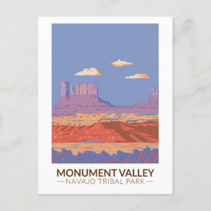 Monument Valley Navajo Tribal Park Travel Vintage Vykort