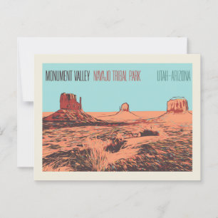 Monument Valley, Navajo Tribal Park Utah, Arizona Vykort