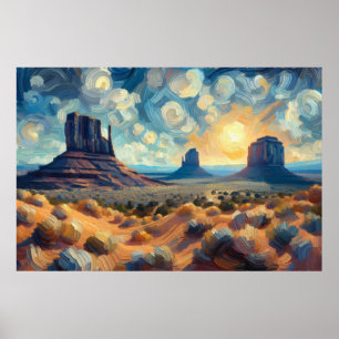 Monument Valley Oljemålning Poster