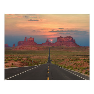 Monument Valley Scenia Highway, Arizona USA Fototryck