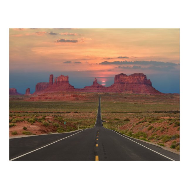 Monument Valley Scenia Highway, Arizona USA Fototryck (Framsidan)