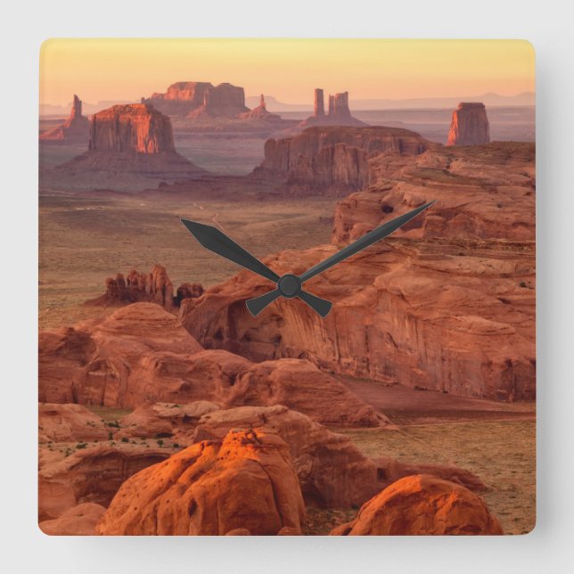 Monument Valley scenic, Arizona Fyrkantig Klocka (Framsida)