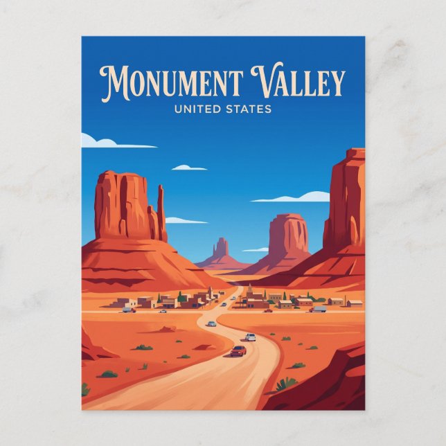 Monument Valley Scenic Drive Arizona Vykort (Framsida)