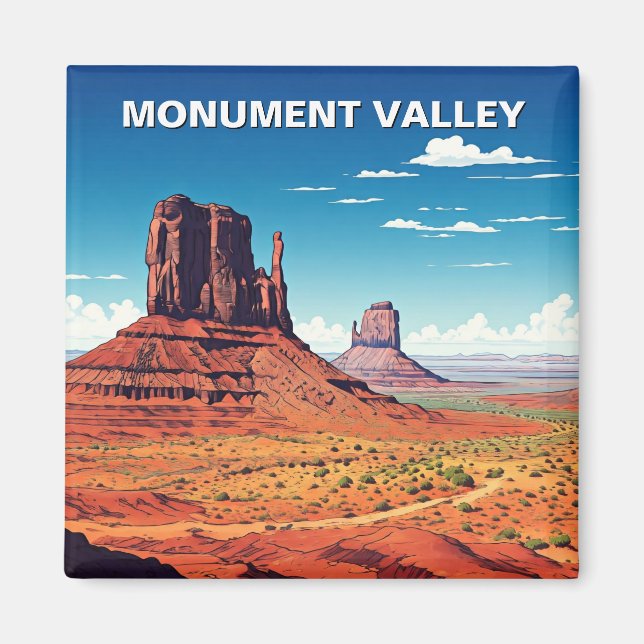 Monument Valley Travel Navajo Nation Butte Magnet (Framsidan)