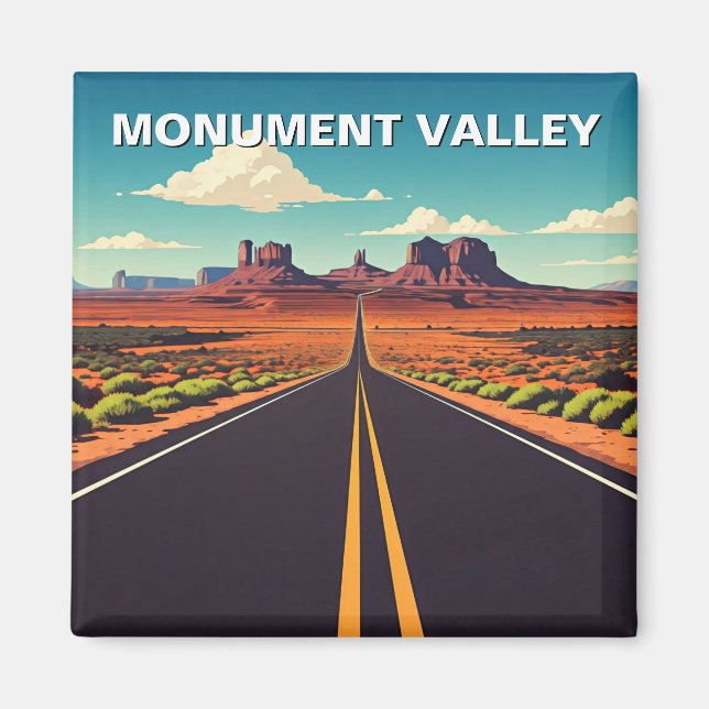 Monument Valley Travel Navajo Nation Road Magnet (Framsidan)