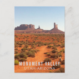 Monument Valley Utah-Arizona gräns anpassningsbar Vykort