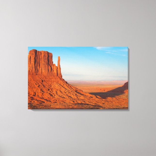 Monument Valley Utah ökenhandskor i panorama Canvastryck (Framsida)