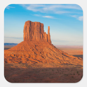 Monument Valley Utah ökenhandskor i panorama Fyrkantigt Klistermärke