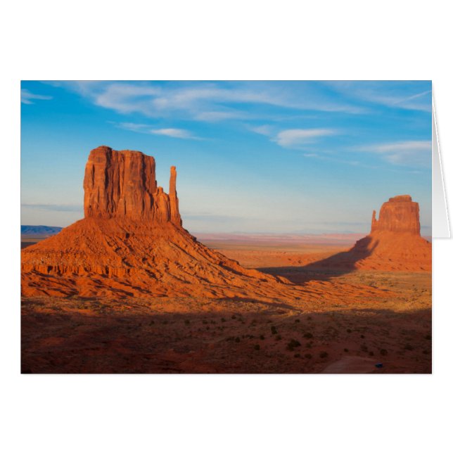 Monument Valley Utah ökenhandskor i panorama Hälsningskort (Framsidan Horizontal)