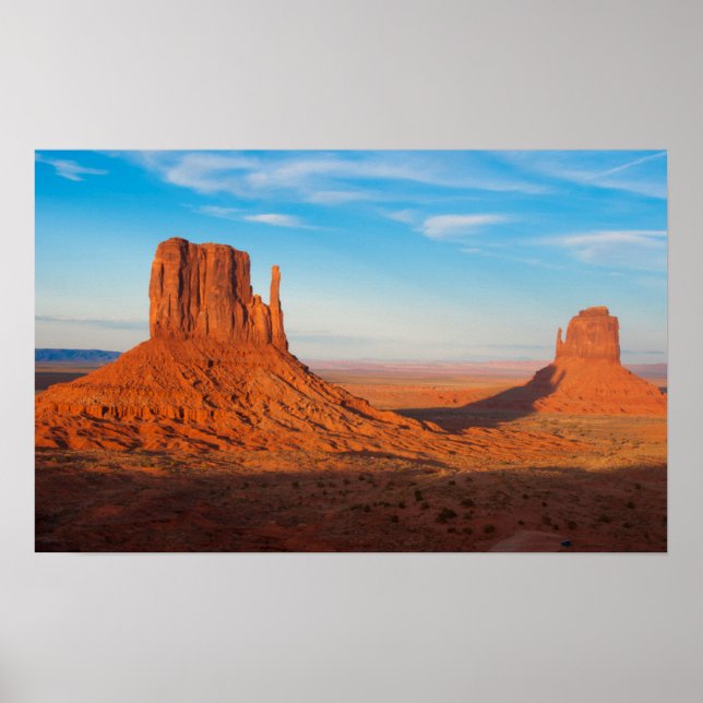 Monument Valley Utah ökenhandskor i panorama Poster (Framsidan)