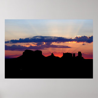 Monument Valley vid Sunrise Poster