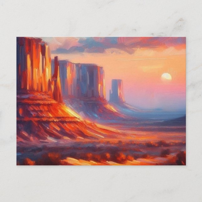 Monument Valley vid Sunset Vykort (Framsida)