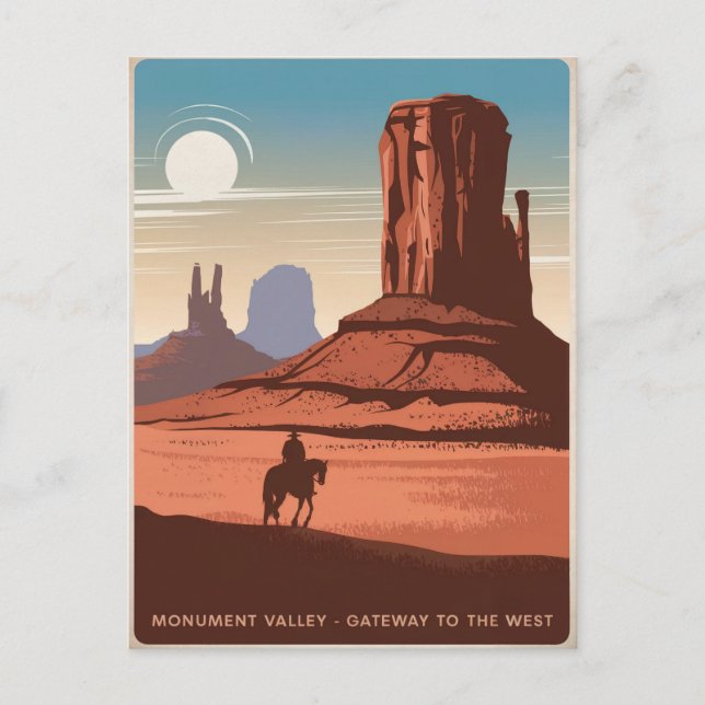 Monument Valley Vintage Vykort (Framsida)