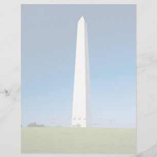 Monument   Washington Monument med Flaggor