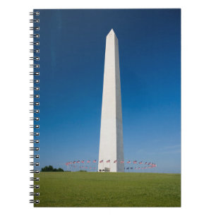 Monument Washington Monument med Flaggor Anteckningsbok