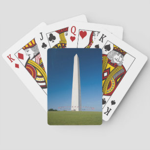 Monument   Washington Monument med Flaggor Casinokort