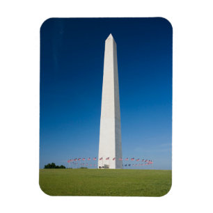 Monument Washington Monument med Flaggor Magnet