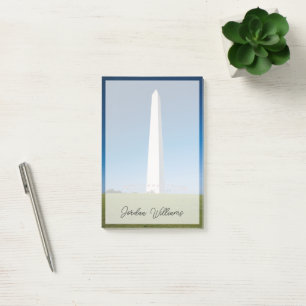 Monument Washington Monument med Flaggor Post-it Block