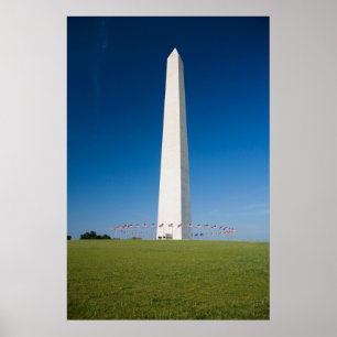 Monument Washington Monument med Flaggor Poster
