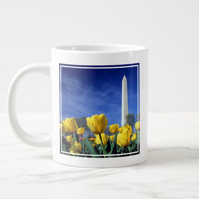 Monument | Washington Monument på våren Jumbo Mugg (Vänster)