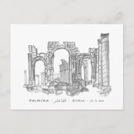 Monumental Arch, Palmyra, Syrien Vykort