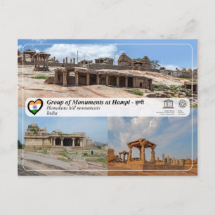 Monumentgrupp i Hampi - Hemakuta Backe Temple Vykort