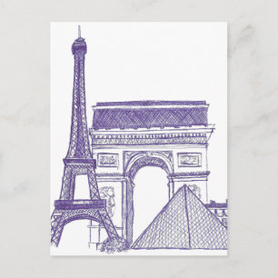 Monumentos de Paris Vykort