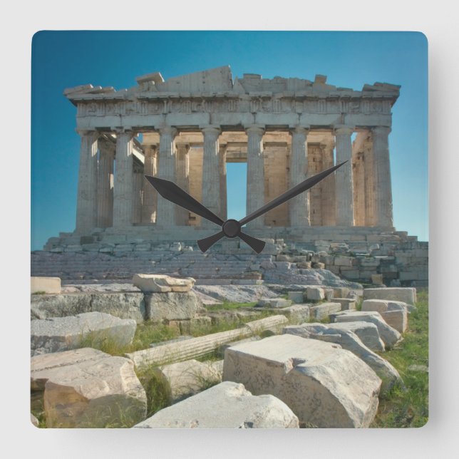 Monuments | Parthenon Athens, Greece Fyrkantig Klocka (Framsida)