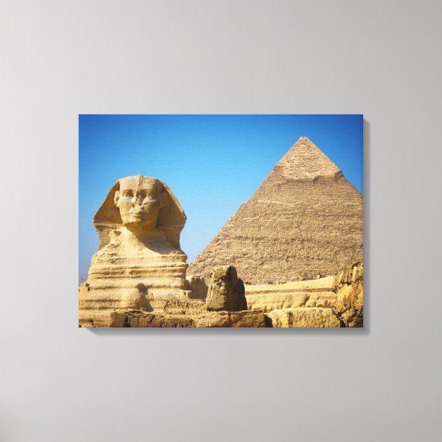 Monuments | Sphinx & Pyramid of Egypt Canvastryck (Framsida)