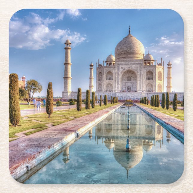 Monuments | Taj Mahal Sunrise Underlägg Papper Kvadrat (Framsidan)