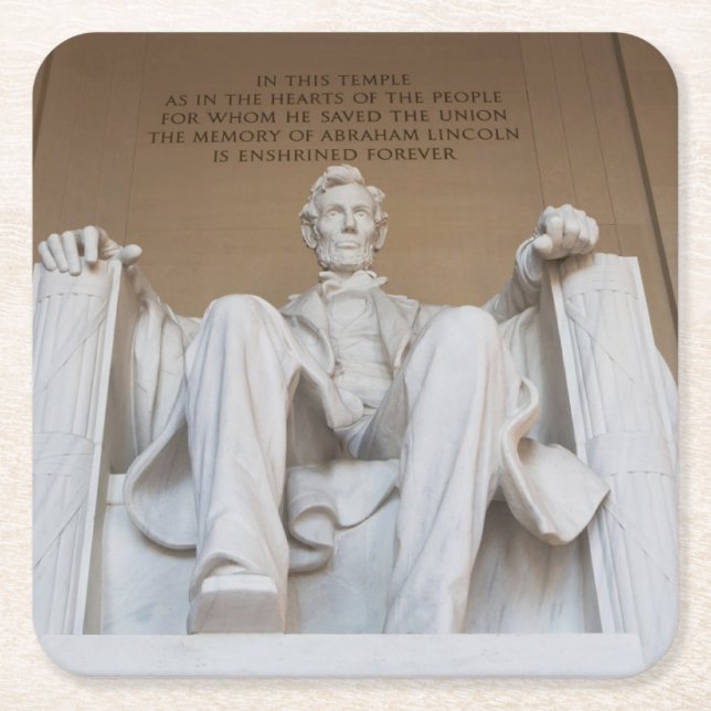 Monuments | The Lincoln Memorial Underlägg Papper Kvadrat (Framsidan)