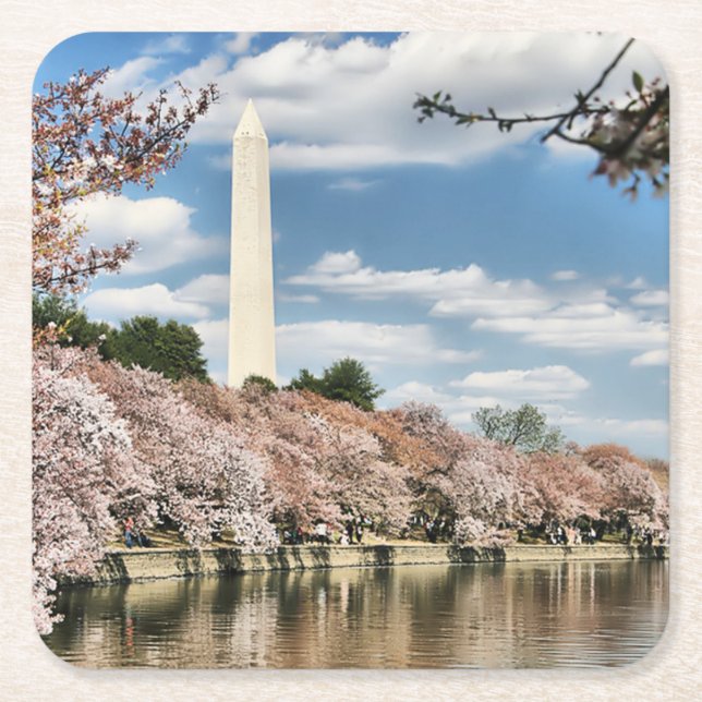 Monuments | Washington Memorial Underlägg Papper Kvadrat (Framsidan)