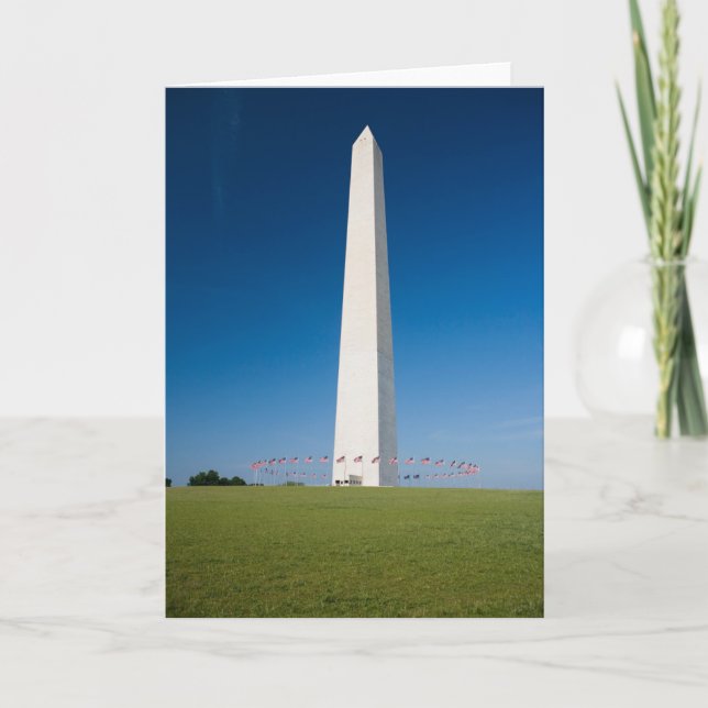 Monuments | Washington Monument with Flags Kort (Framsida)