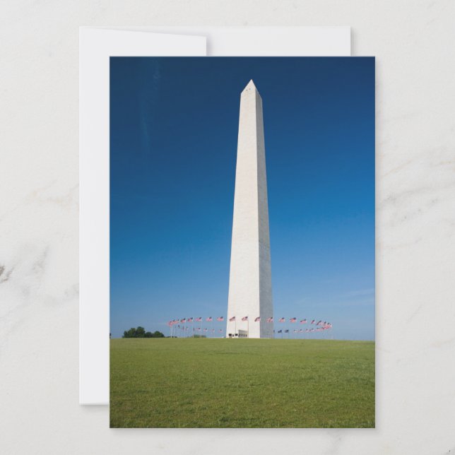 Monuments | Washington Monument with Flags Tack Kort (Framsida)
