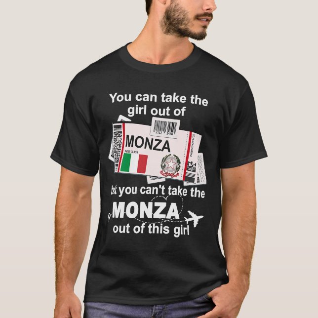 Monza Boarding Pass Monza Girl Monza T Shirt (Framsida)