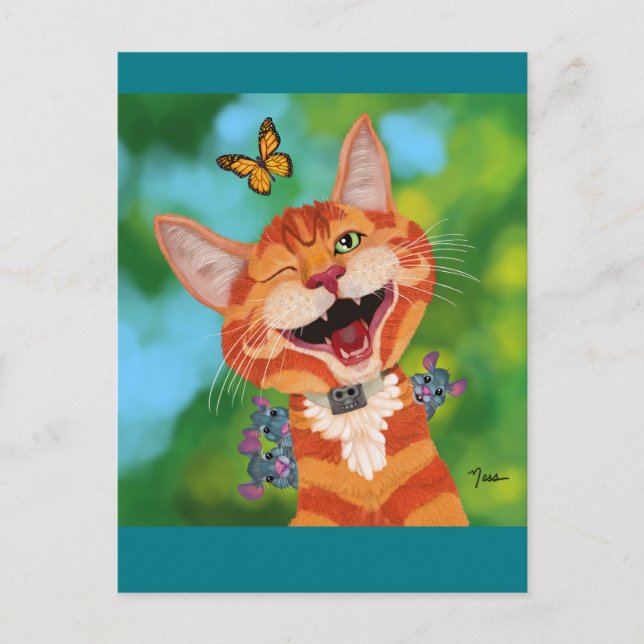 Monzo och vänner vykort (Framsida)