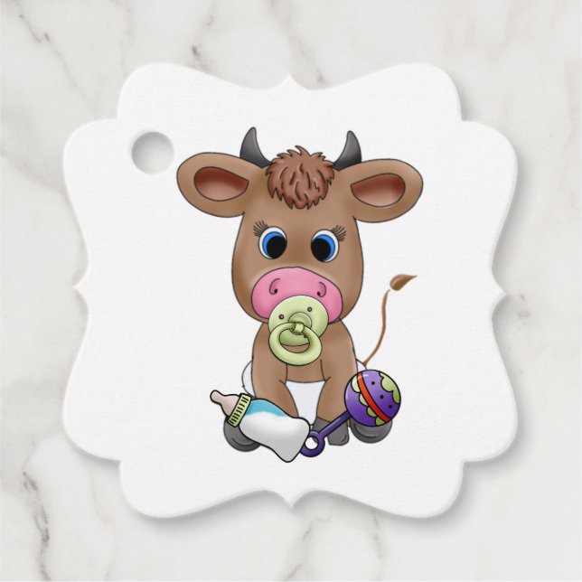 moo baby gåvor etiketter (Framsida)