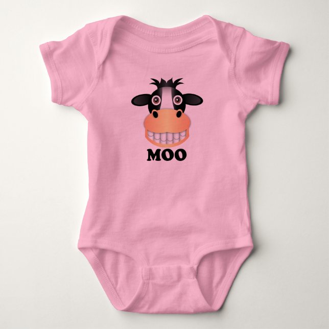 Moo - Baby Jersey Bodydress  Tee Shirt (Framsida)