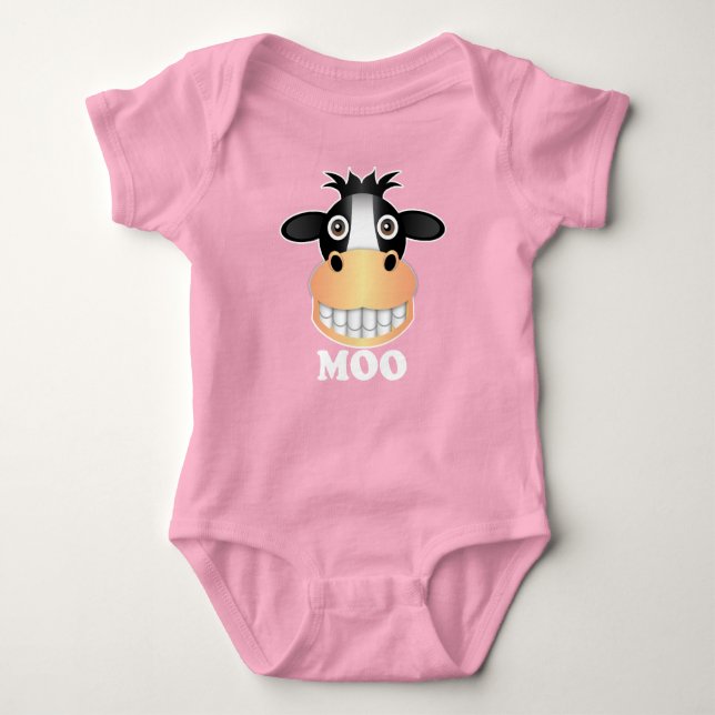 Moo - Baby Jersey Bodykostym T Shirt (Framsida)