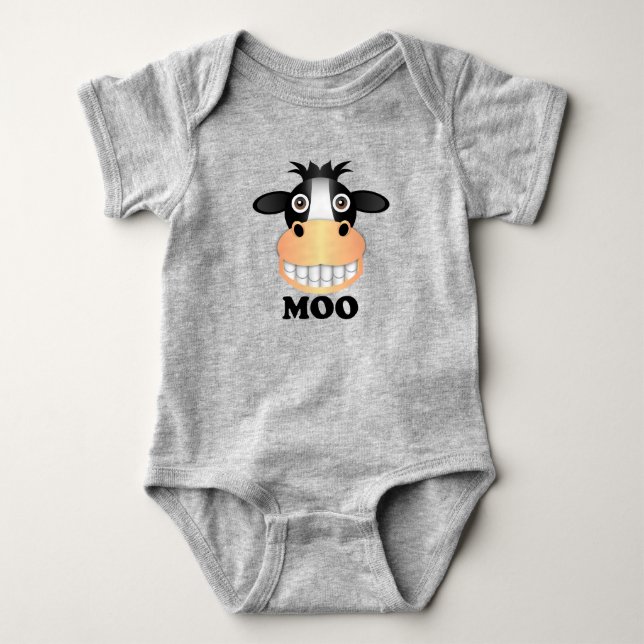 Moo - Baby Jersey Bodykostym T Shirt (Framsida)