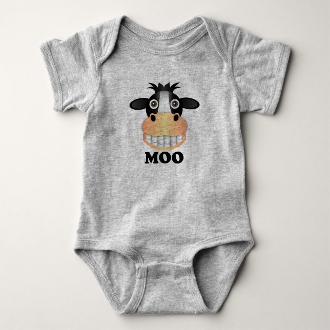 Moo - Baby Jersey Bodykostym T Shirt (Framsida)