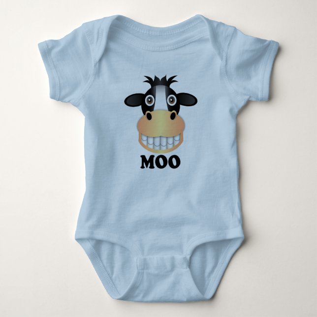 Moo - Baby Jersey Bodykostym T Shirt (Framsida)